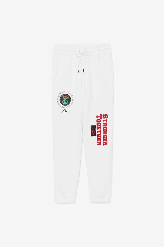 Fila Pants Mens White Rhys Jogger - Ireland 41068-IAHT